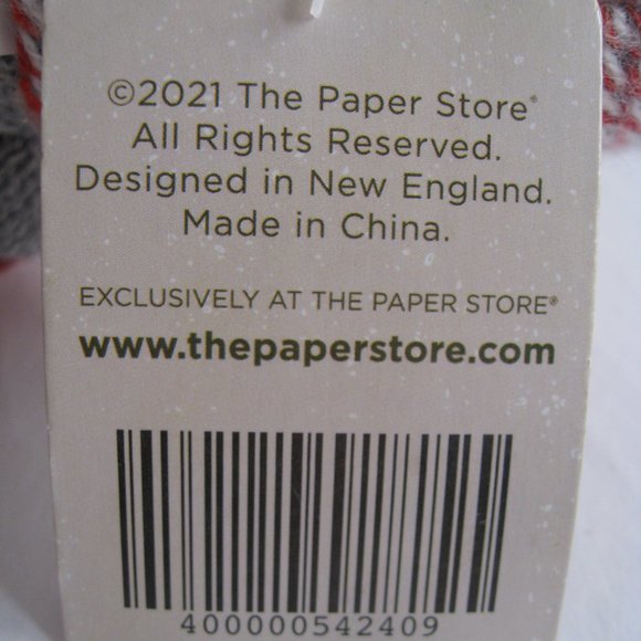 Merry Makers 6" Plush Gnome The Paper Store 2021 Grey/Red NWT & Resin Ornament - Picture 7 of 16